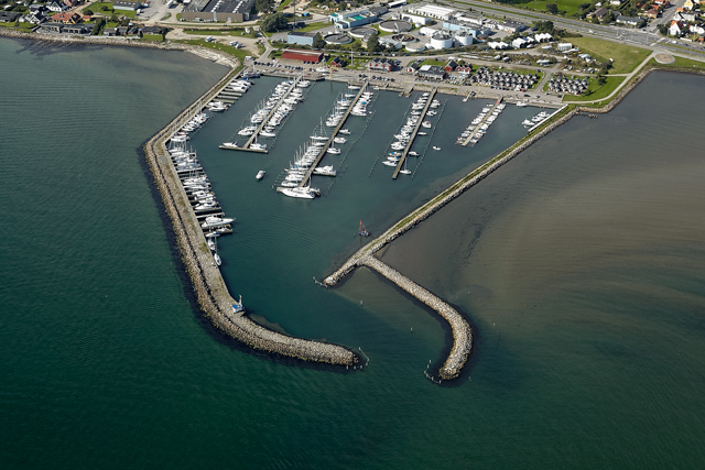 Luftfoto af Frederikshavn Marina