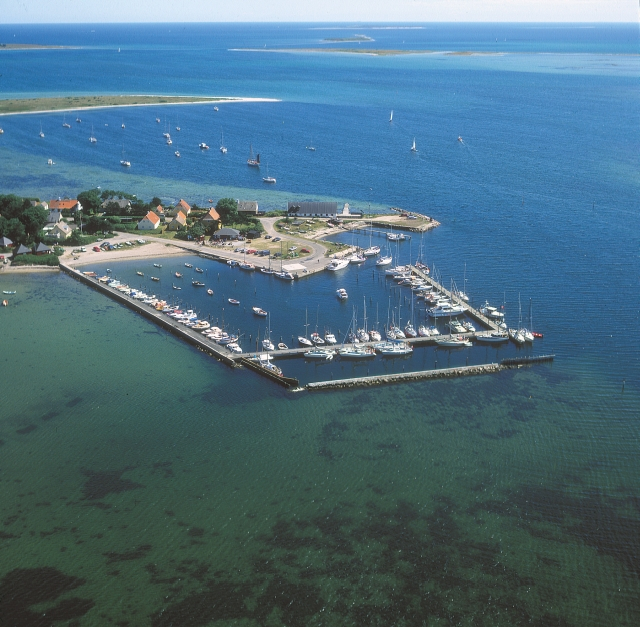 Luftfoto Samsø Langøre Havn