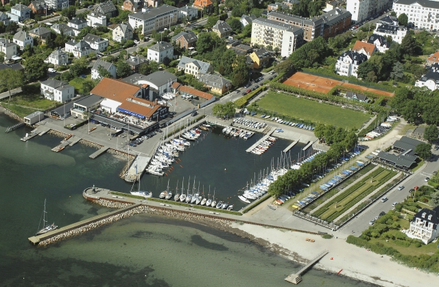 Luftfoto af Hellerup Lystbådehavn