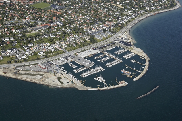 Luftfoto af Skovshoved Havn