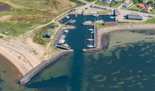 Luftfoto Venø havn
