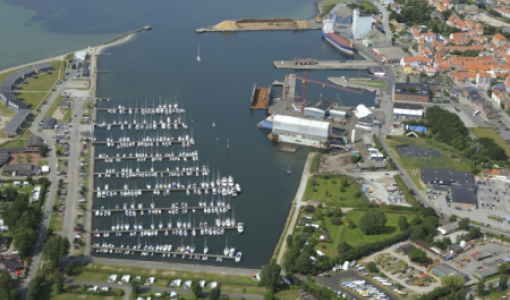 Luftfoto over Assens Marina