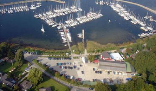 Luftfoto af Flensborg Yacht Club Havn