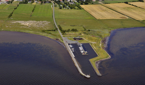 Luftfoto af Attrup Havn