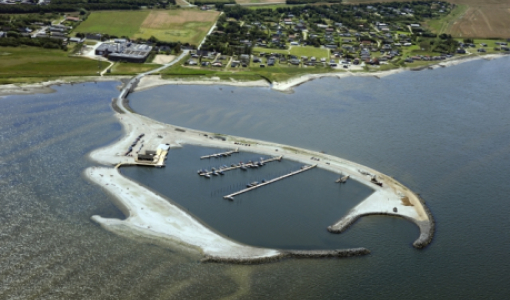 Luftfoto af Handbjerg Marina