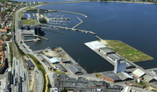 Luftfoto af Holstebro-Struer Lystbådehavn