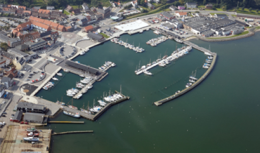 Luftfoto af Lemvig Havn