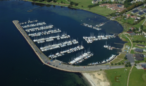 Luftfoto af Middelfart Marina