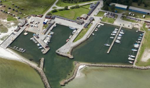 Luftfoto af Asaa Lystbådehavn