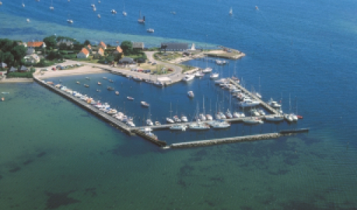 Luftfoto Samsø Langøre Havn