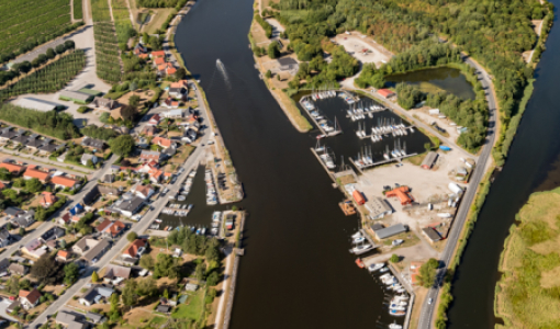 Luftfoto af Stige Ø (Odense)