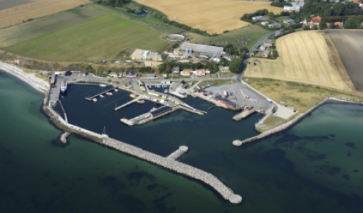 Luftfoto af Sejerø Havn