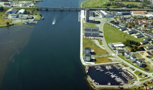 Luftfoto af Masnedsund Havn