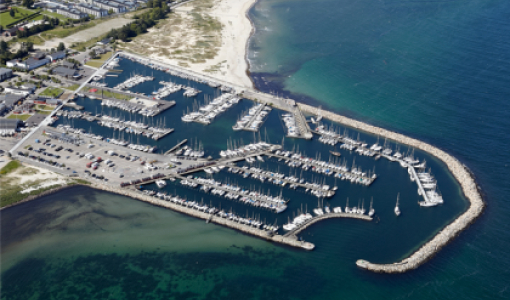 Luftfoto af Helsingør Nordhavn