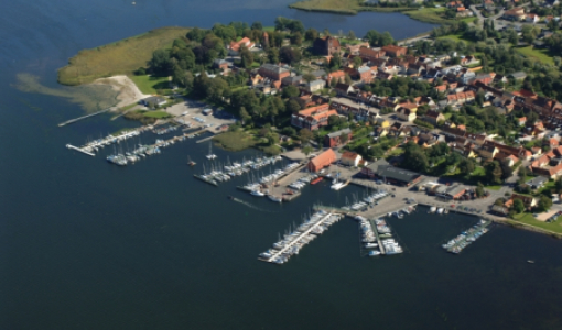 Luftfoto af Præstø Havn