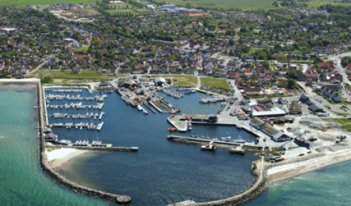 Luftfoto af Gilleleje Havn