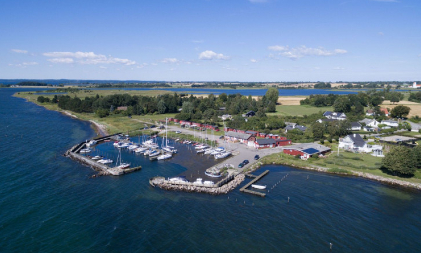 Hårbølle havn luftfoto