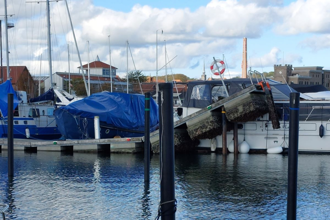 Aabenraa sejlklub efter stormflod